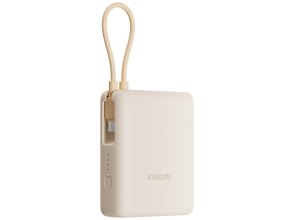 Внешний аккумулятор со встроенным кабелем Xiaomi Power Bank 10000mAh (Integrated Cable) Tan GL