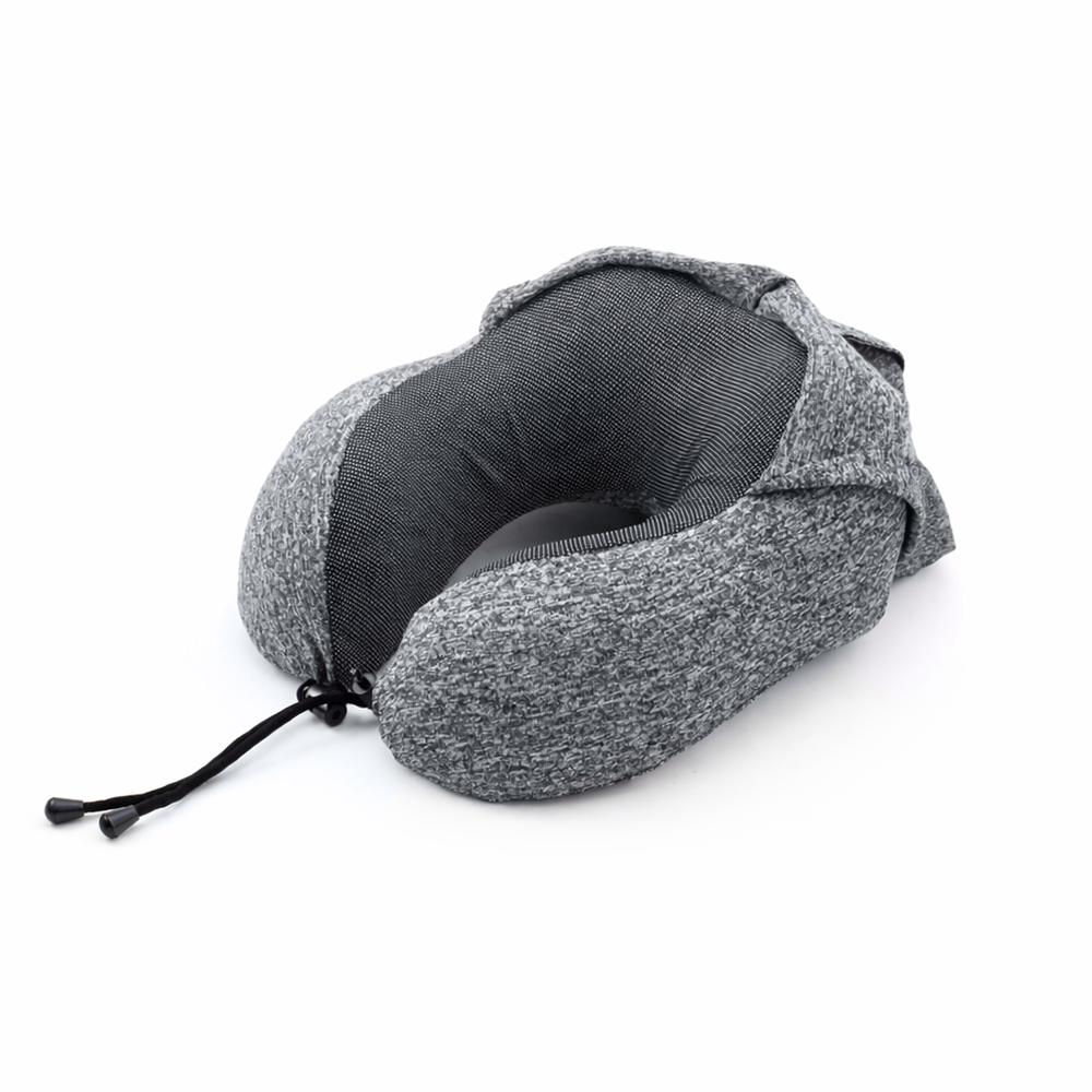 Подушка для путешествий с капюшоном Shon, тёмно-серая