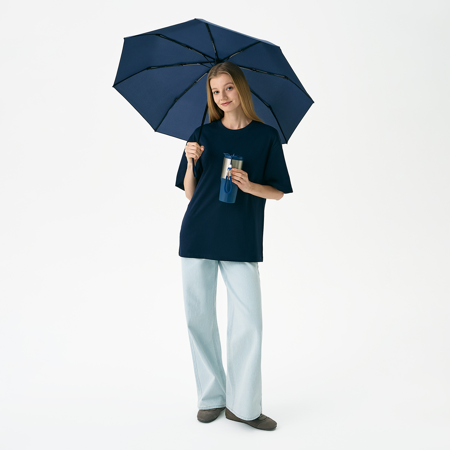 Зонт обратного сложения Олимп (Olymp), синий Зонт обратного сложения Олимп (Olymp), синий