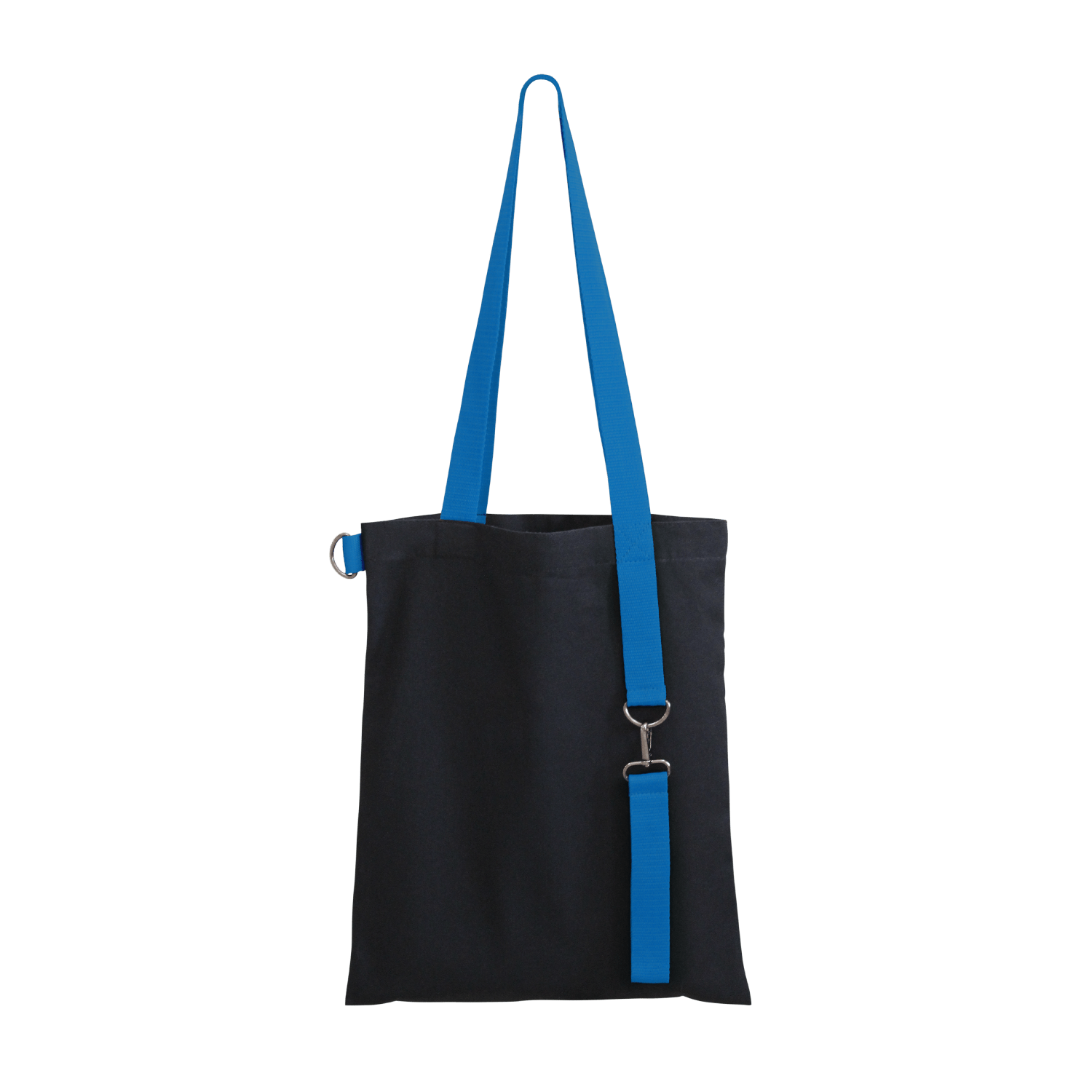 Шоппер Superbag black (чёрный с голубым)