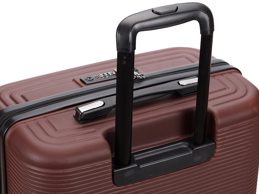 Чемодан TORBER Onego, бордовый, ABS-пластик, 79,5 х 51 х 29 см, 103 л