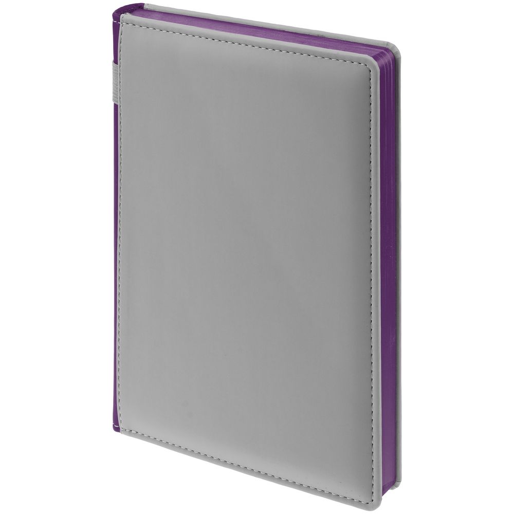 Ежедневник Spain Shall на заказ, недатированный, серый с фиолетовым Ежедневник Spain Shall на заказ, недатированный, серый с фиолетовым