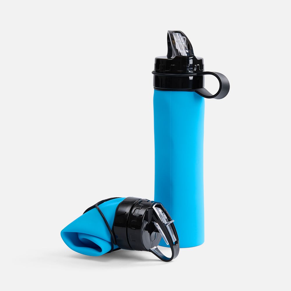 Складная бутылка для воды Langfossen, голубая Складная бутылка для воды Langfossen, голубая