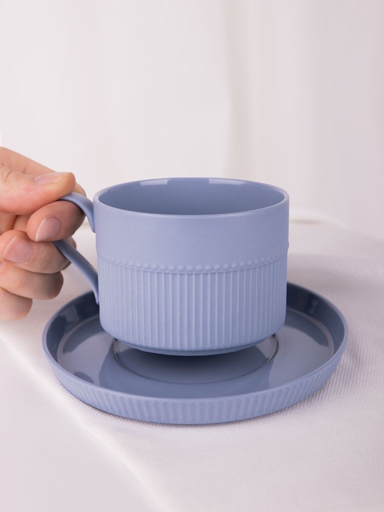 Чайная пара Pastello Moderno, голубая Чайная пара Pastello Moderno, голубая