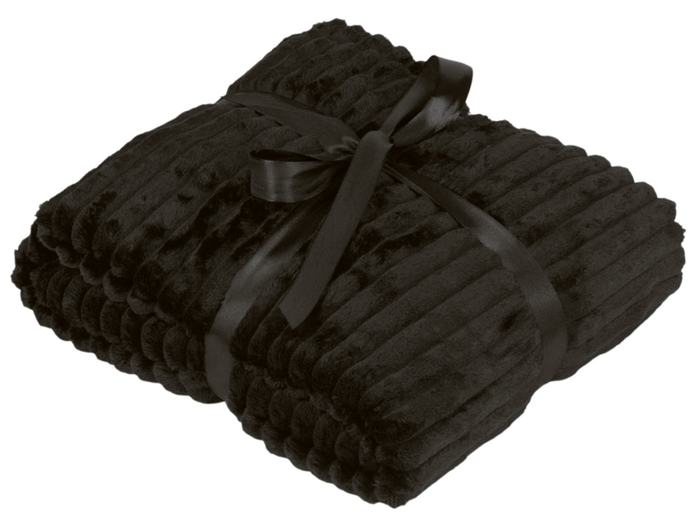 Плед Wave флисовый, черный