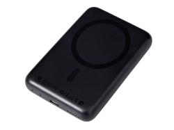 Магнитный внешний беспроводной аккумулятор Polarix, QC/PD, 10000 мАч, черный