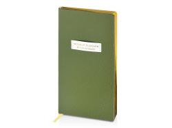 Еженедельник недатированный А6 Verde с нашивкой, зеленый