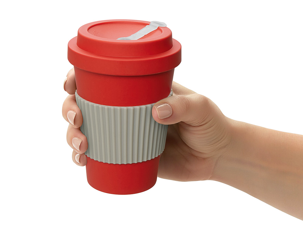 Термокружка Muffin из натуральных волокон, красный