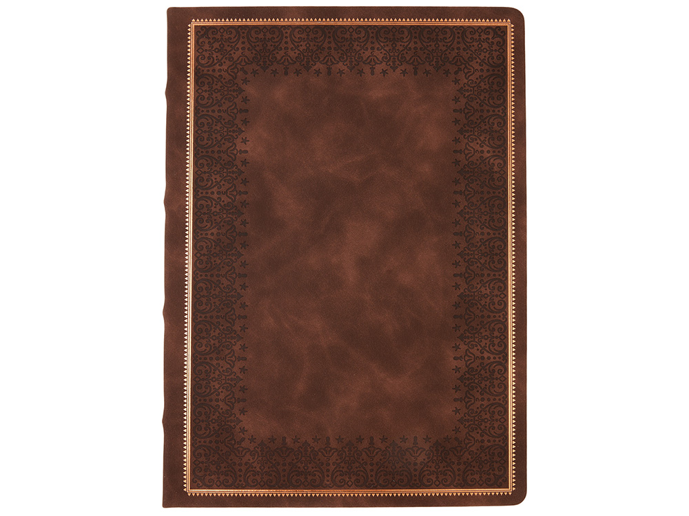 Ежедневник недатированный А4 Royal, коричневый с бронзовым срезом Ежедневник недатированный А4 Royal, коричневый с бронзовым срезом