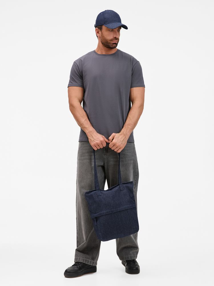 Сумка для покупок Denimate, темно-синяя Сумка для покупок Denimate, темно-синяя