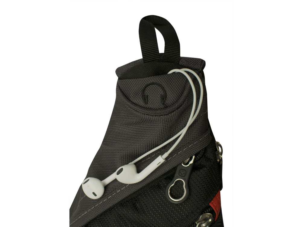 Рюкзак SWISSGEAR с одним плечевым ремнем, 25x15x45 см, 7 л, черный/серый