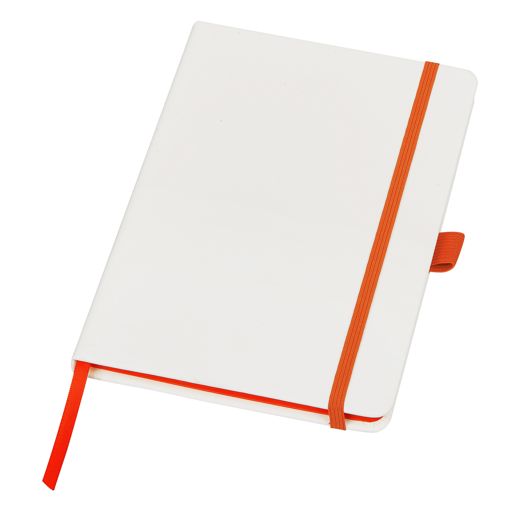 Блокнот ColorNote White, твердая обложка A5, 80 листов, белый и оранжевый