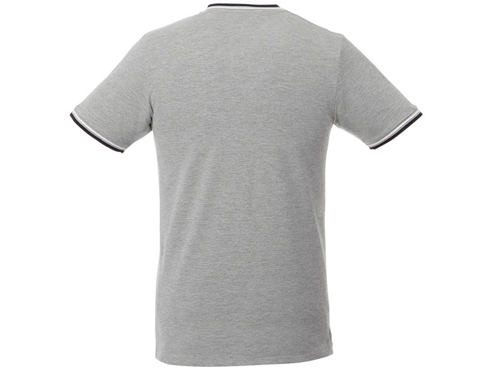 Мужская футболка Elbert с коротким рукавом, серый меланж/темно-синий/белый