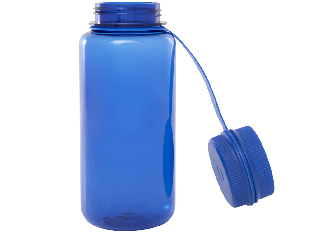 Спортивная бутылка Ryder из переработанного ПЭТ-пластика объемом 900 мл с многофункциональной крышкой, сертифицированная RCS - Ярко-синий