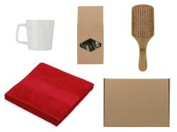 Подарочный набор для ванны с полотенцем, расческой и кружкой
