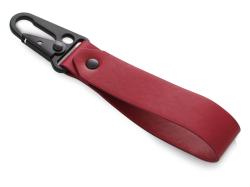 Брелок-ремувка из эко-кожи с карабином Domino, красный Брелок-ремувка из эко-кожи с карабином Domino, красный