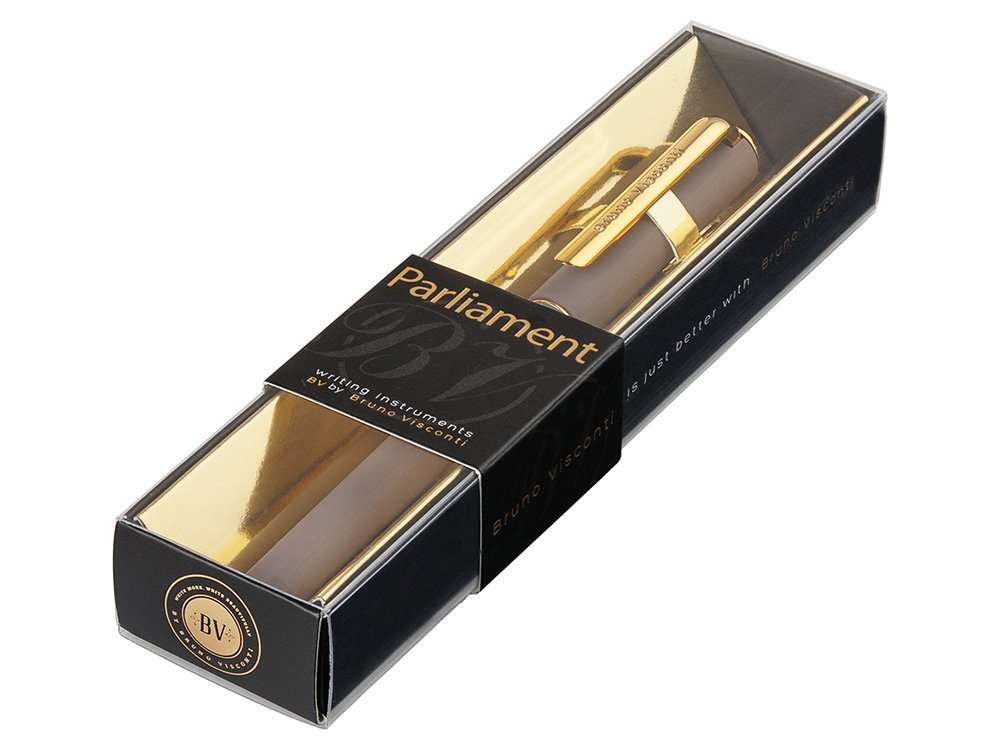 Ручка пластиковая шариковая Parliament, 0,7 мм, синие чернила, серый/золотистый Ручка пластиковая шариковая Parliament, 0,7 мм, синие чернила, серый/золотистый