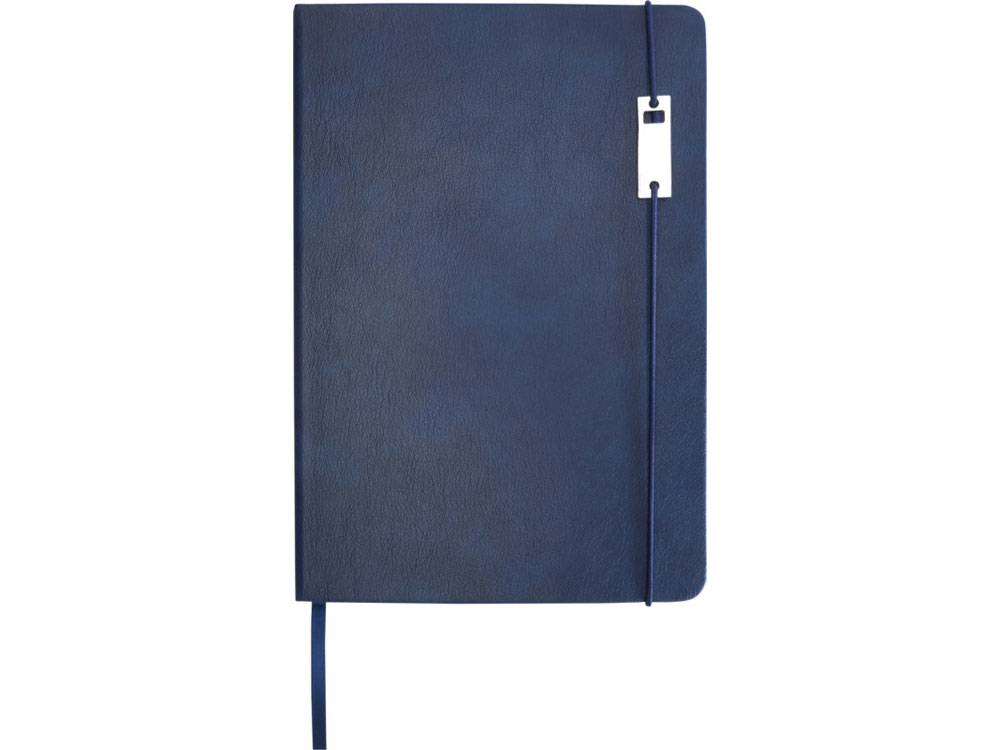 Набор Legato Elegance из блокнота формата А5 в твердой обложке и ручки-роллера, белый/синий