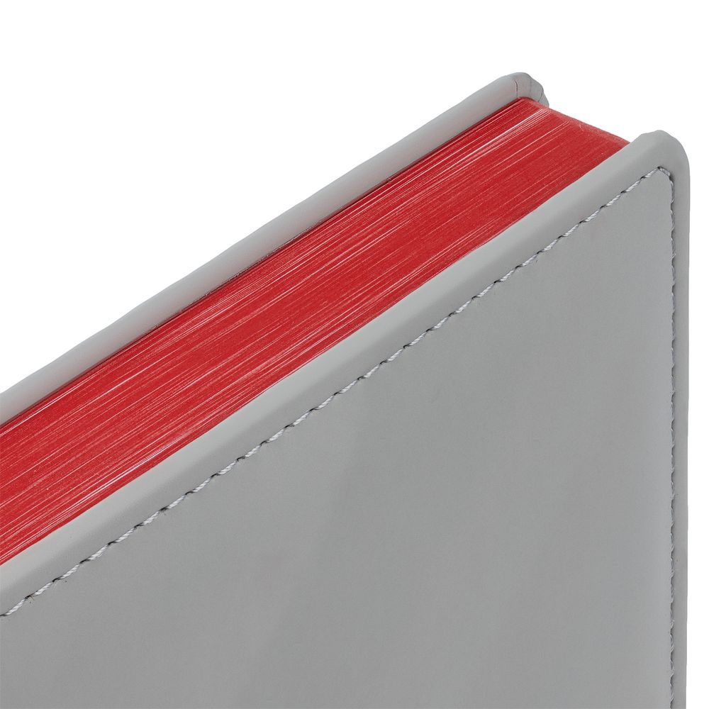 Ежедневник Spain Shall на заказ, недатированный, серый с красным