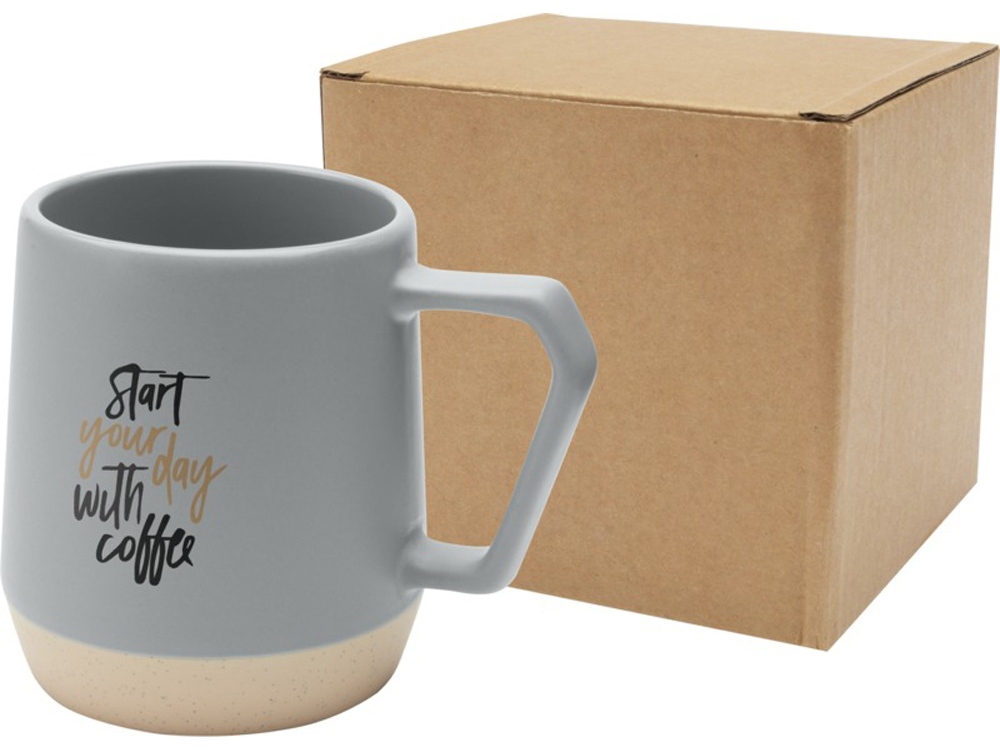 Dolce керамическая кружка объемом 300 мл с матовой отделкой, серый Dolce керамическая кружка объемом 300 мл с матовой отделкой, серый