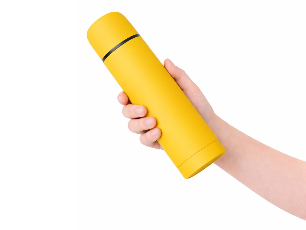 Термос Ямал Soft Touch, 500мл, желтый