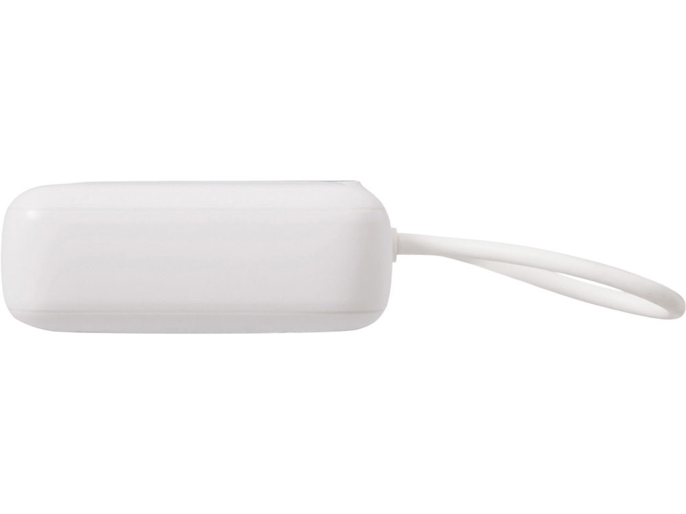 Внешний аккумулятор со встроенным кабелем Liri, QC/PD, 10000 мАч, теплый белый