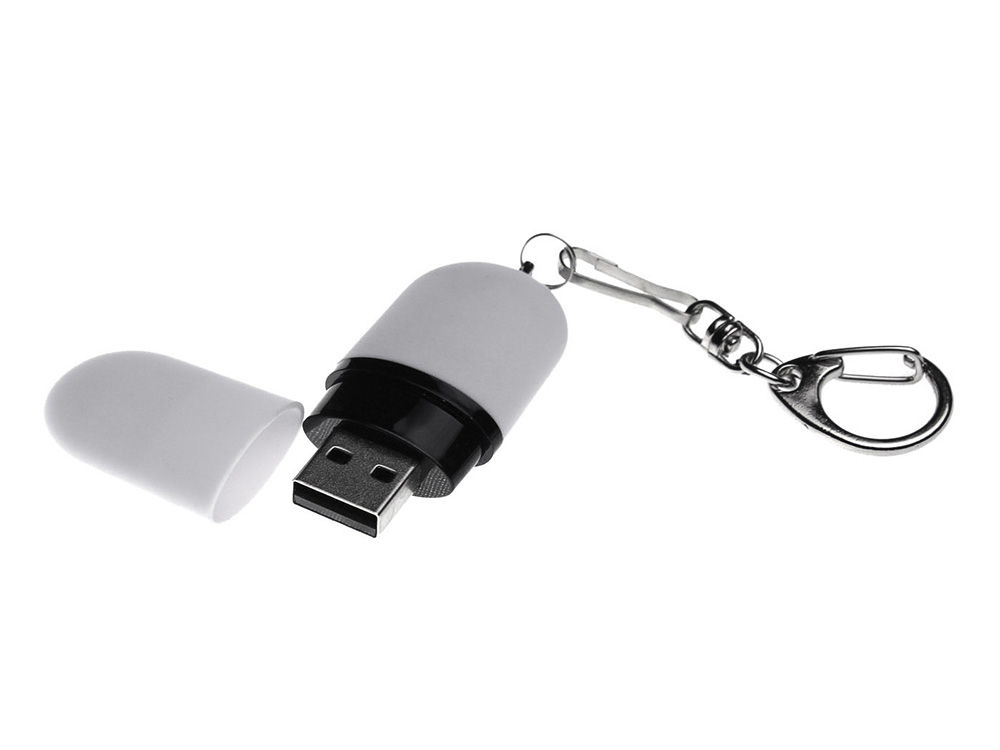 Флешка Goutte Soft-touch на 128 Гб, белый