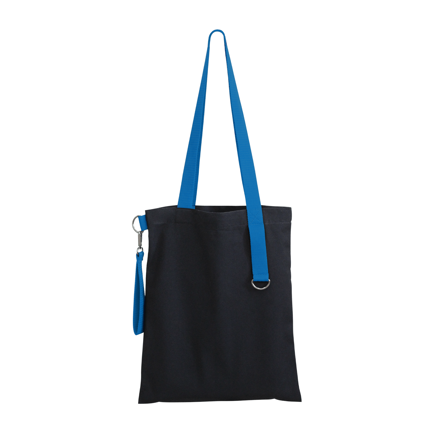Шоппер Superbag black (чёрный с голубым)