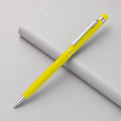 Ручка-стилус шариковая Jucy Soft с покрытием soft touch, желтый Ручка-стилус шариковая Jucy Soft с покрытием soft touch, желтый