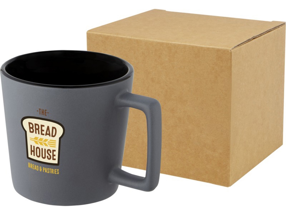 Cali Керамическая кружка объемом 370 мл с матовой отделкой, черный матовый