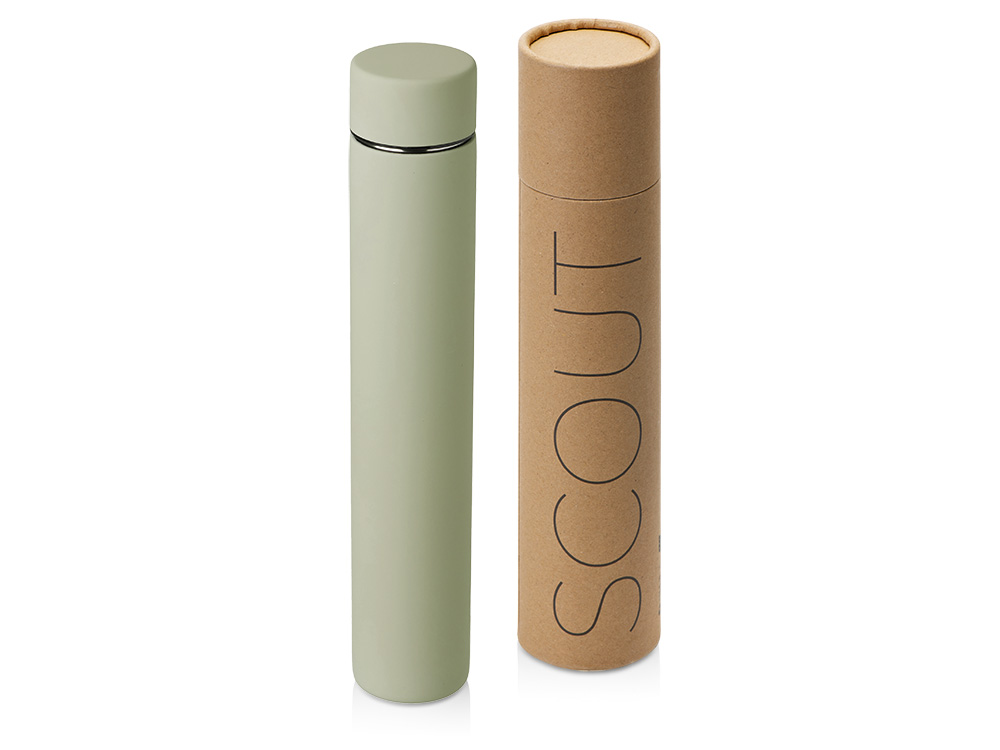 Термос Scout софт-тач, тубус, оливковый Термос Scout софт-тач, тубус, оливковый