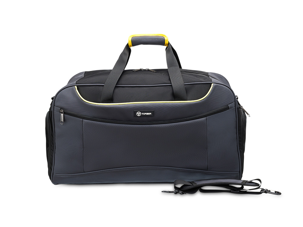 Сумка спортивная TORBER, серый, полиэстер, 57 х 28 х 30 см Сумка спортивная TORBER, серый, полиэстер, 57 х 28 х 30 см