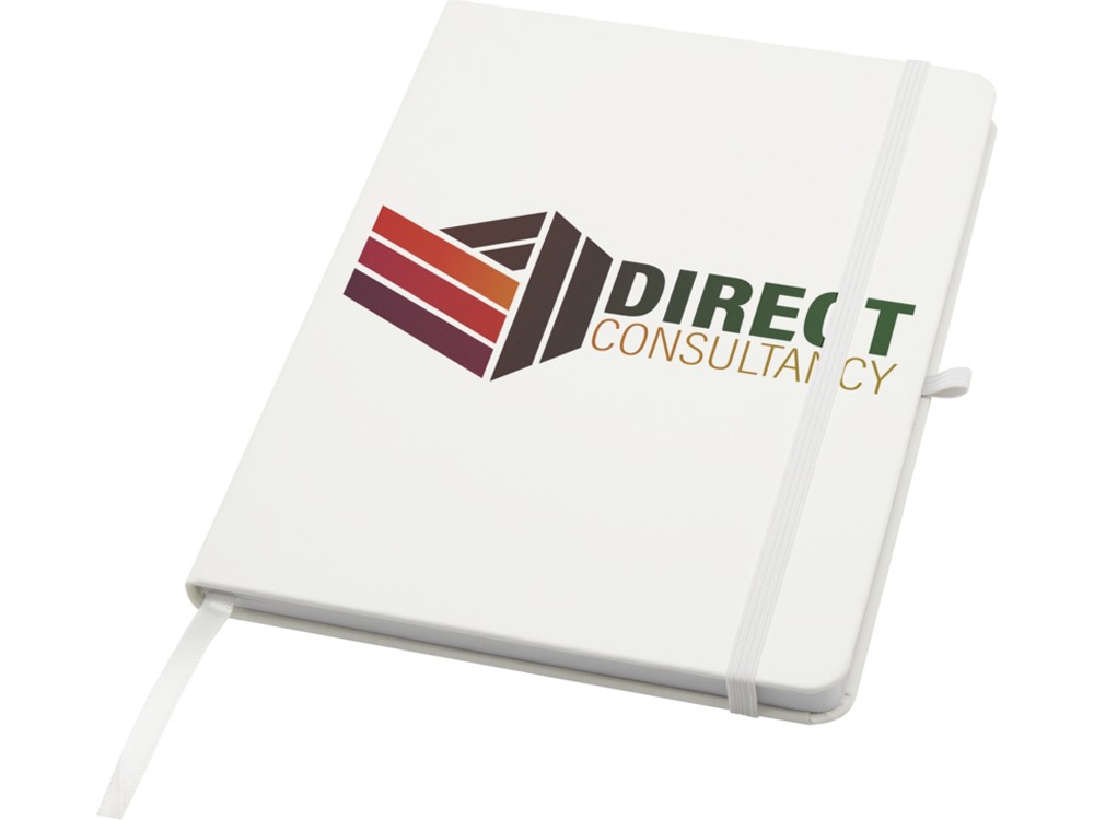 Teak блокнот А5 из переработан. материала в твердой обложке с линован. страницами - Белый