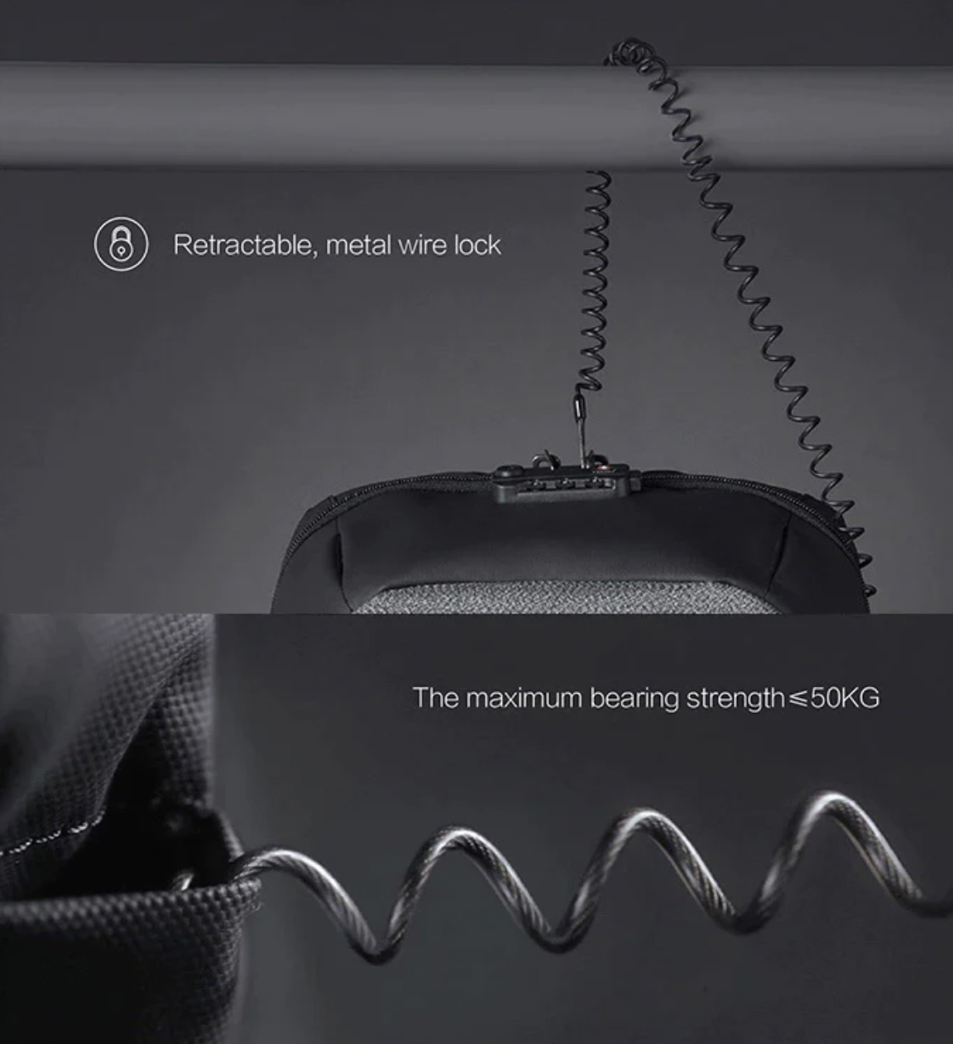 Рюкзак KORIN ClickPack 46х34х16 см, черный/серый