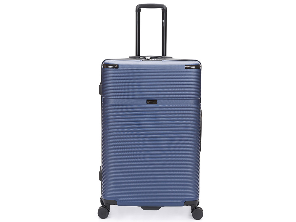 Чемодан TORBER Onego, синий, ABS-пластик, 79,5 х 51 х 29 см, 103 л