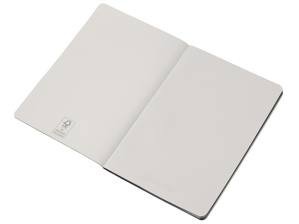 Блокнот Audrey А5 на сшивке в гибкой обложке софт-тач, черный