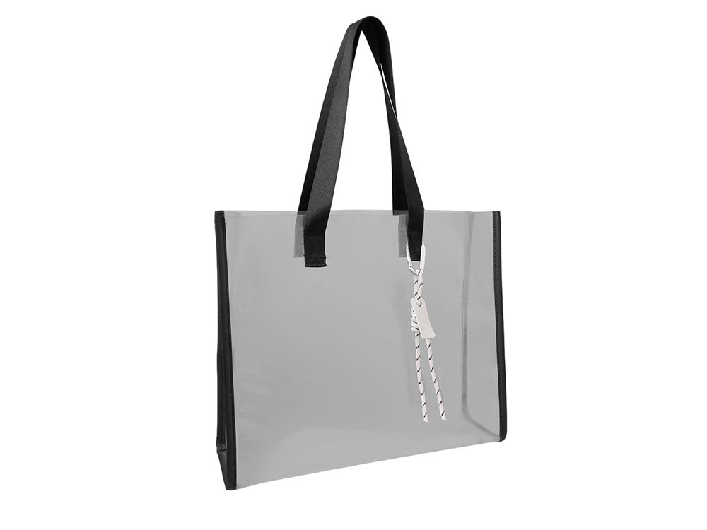 Брелок-веревочка на карабине Trinket, черно-белый