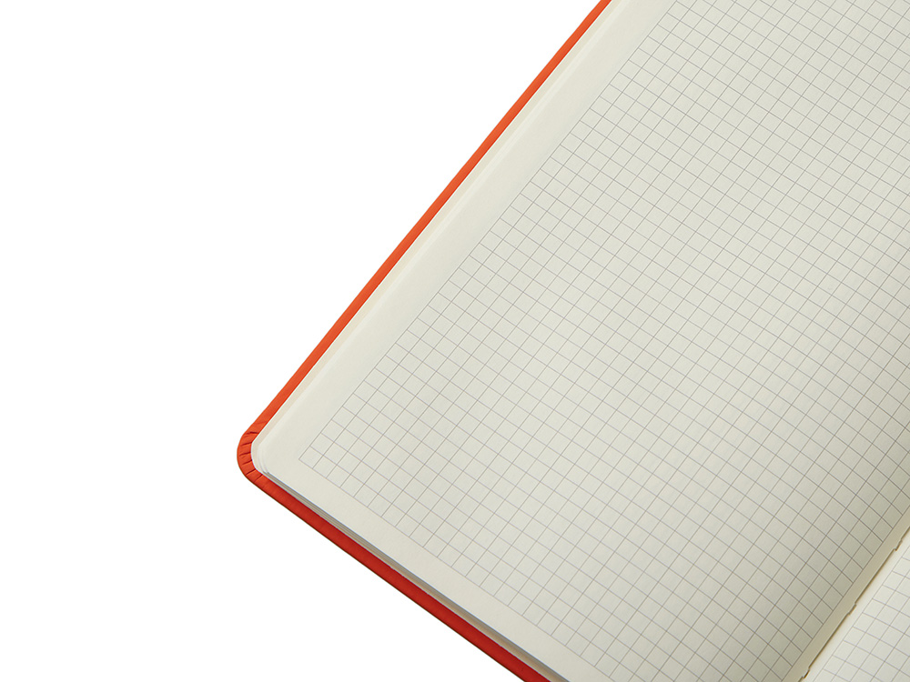 Блокнот в твердой обложке A5 Виспи 2.0 в клетку, оранжевый