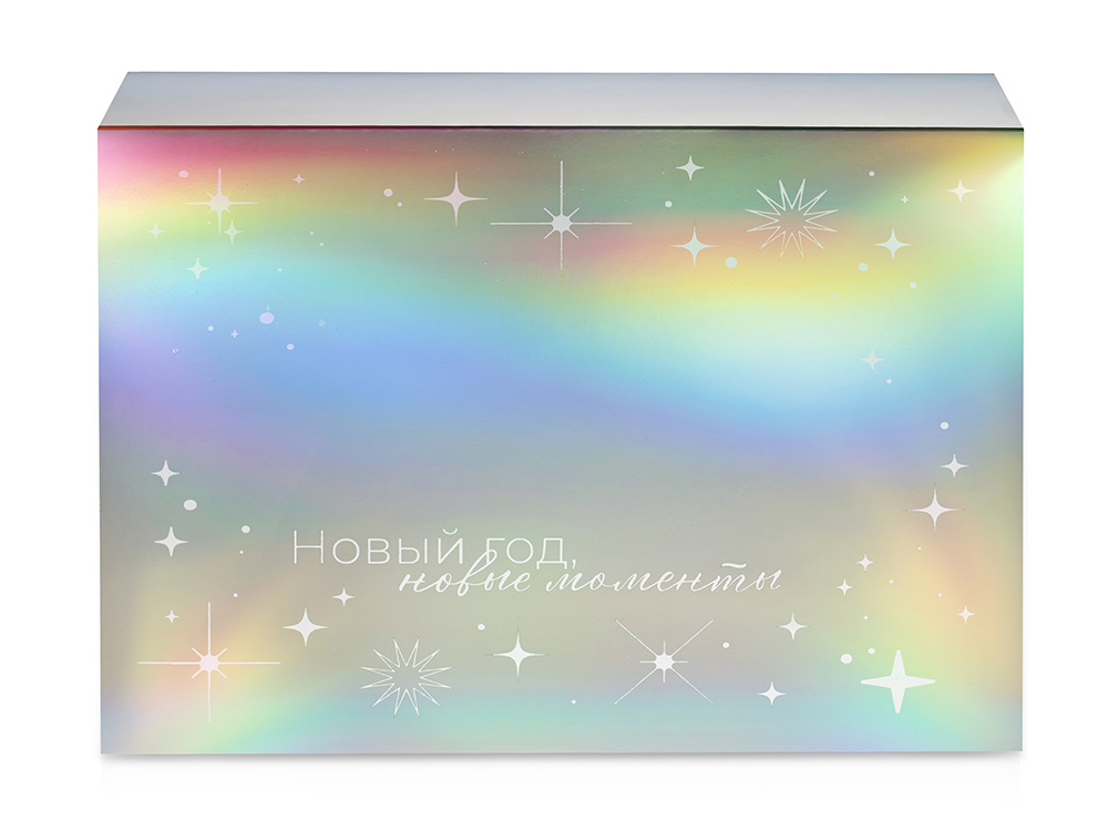 Подарочный набор c пледом, термосом, свечой и миндалем, белый