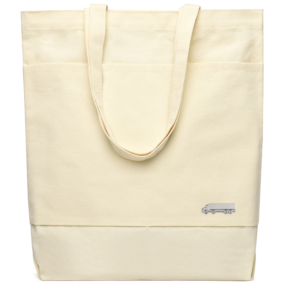 Сумка для покупок JETTA 325 г/м² с шильдом - фура, натуральный