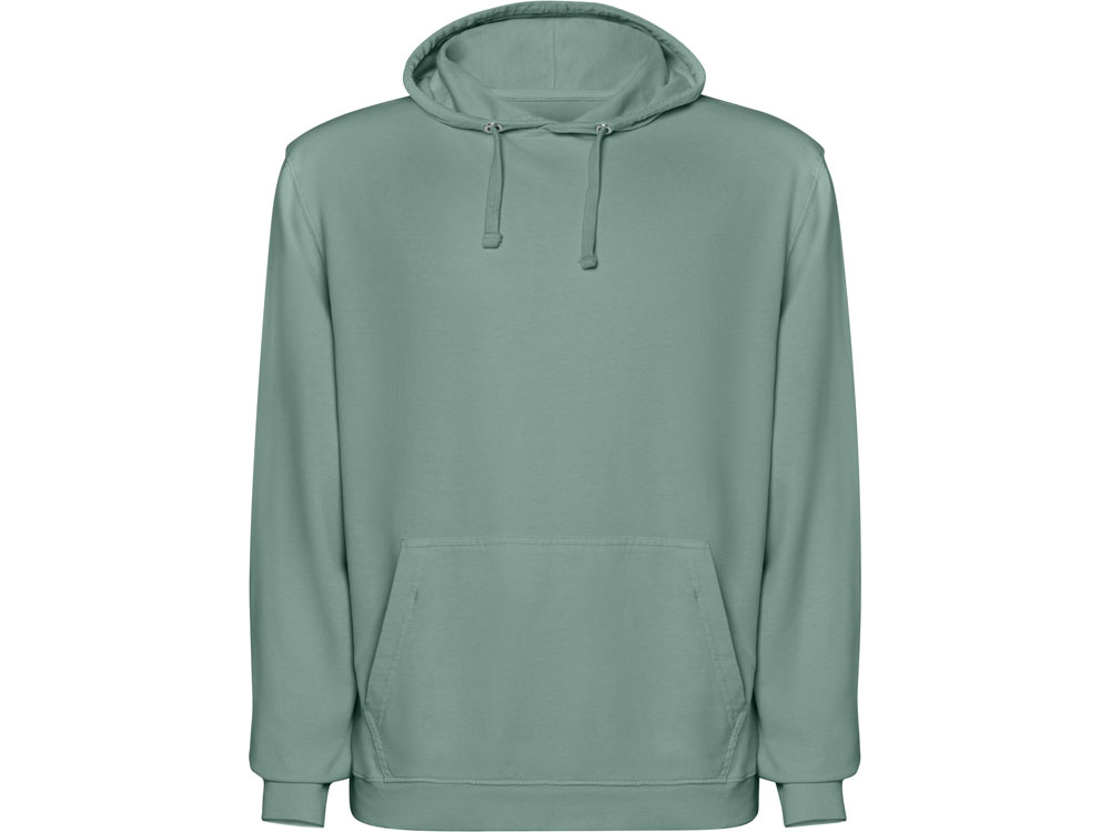 Толстовка с капюшоном KENIA унисекс, сине-зеленый выстиранный