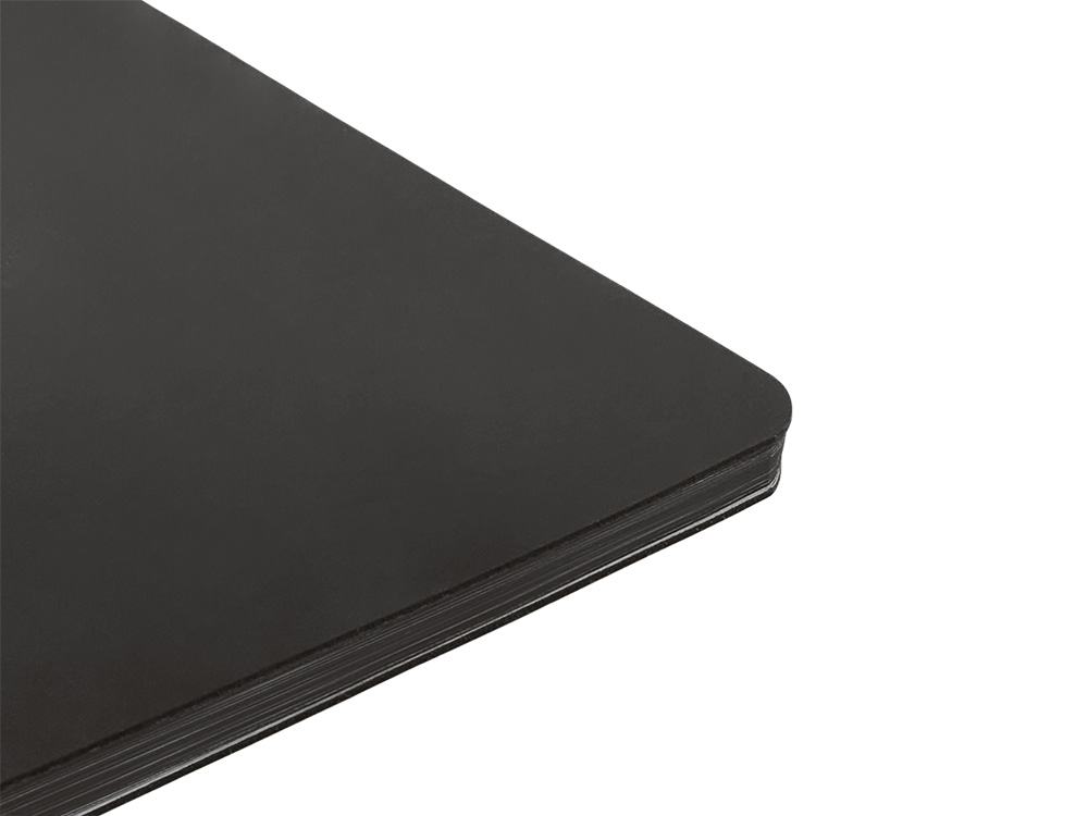 Блокнот Audrey А5 на сшивке в гибкой обложке софт-тач, черный