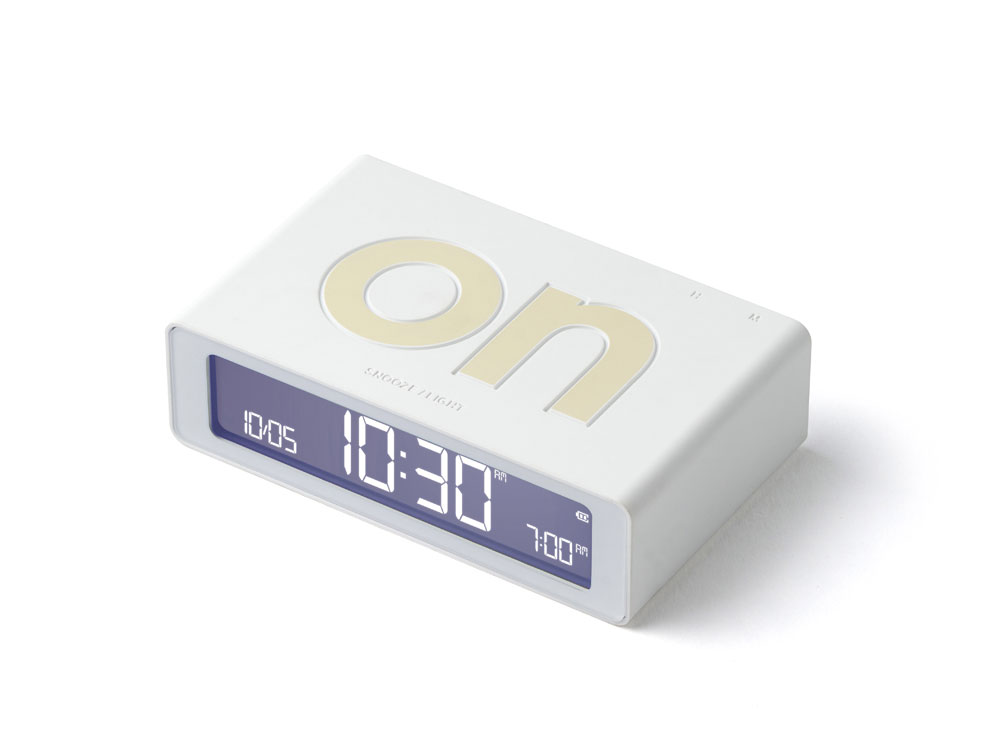 Часы настольные Flip Mini, белый