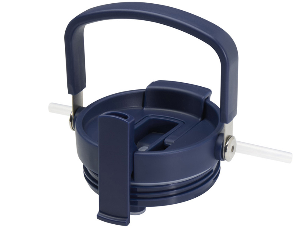 Термостакан Bronx объемом 900 мл из меди и переработанной нержавеющей стали, сертифицированной по стандарту RCS, с вакуумной изоляцией и крышкой с двойной функцией - Темно - синий