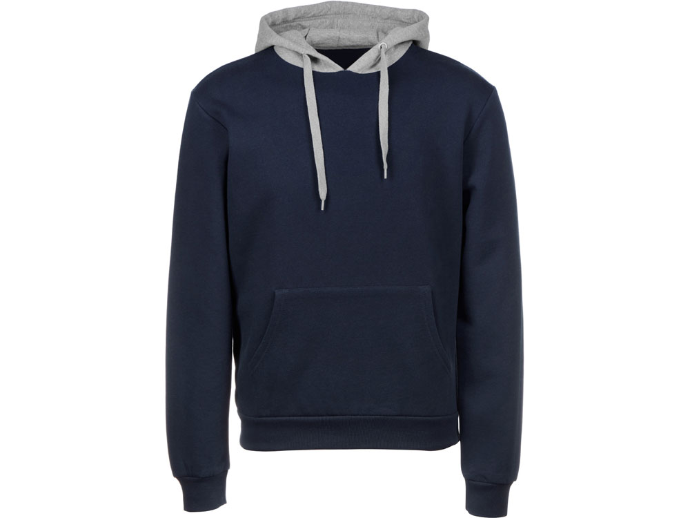 Толстовка с капюшоном Amsterdam мужская, темно-синий/серый меланж