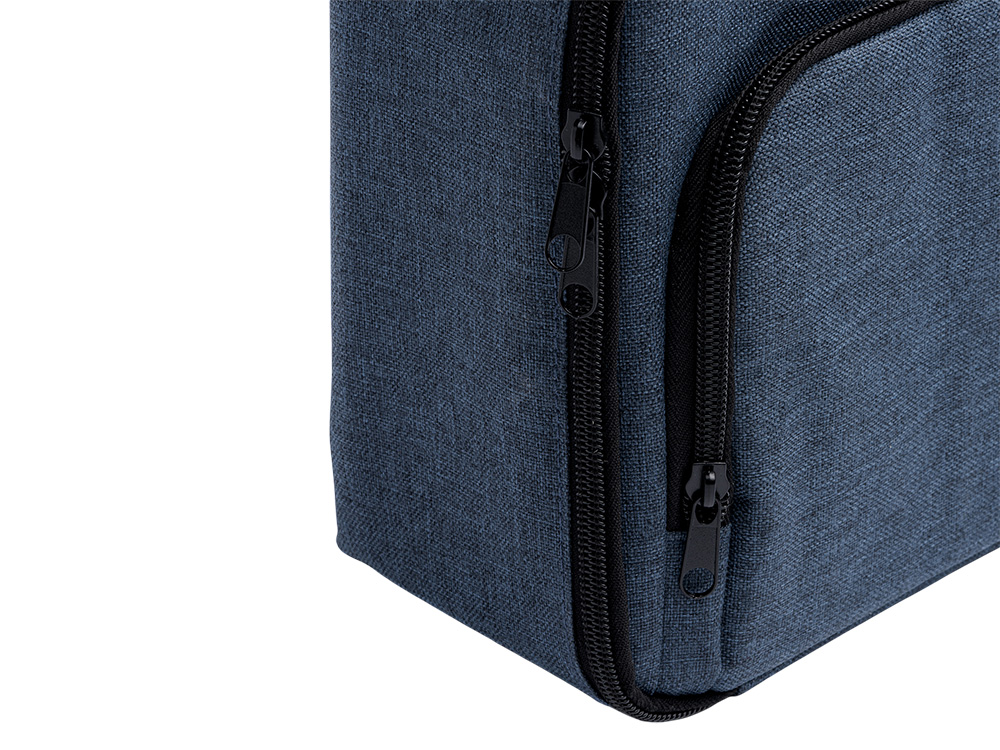 Сумка-холодильник из переработанного полиэстера Сотэк (SOTEK), меланжевый синий Сумка-холодильник из переработанного полиэстера Сотэк (SOTEK), меланжевый синий