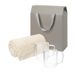 Подарочный набор Viora, Fado в серой коробке-пакете (2 кружки+плед)