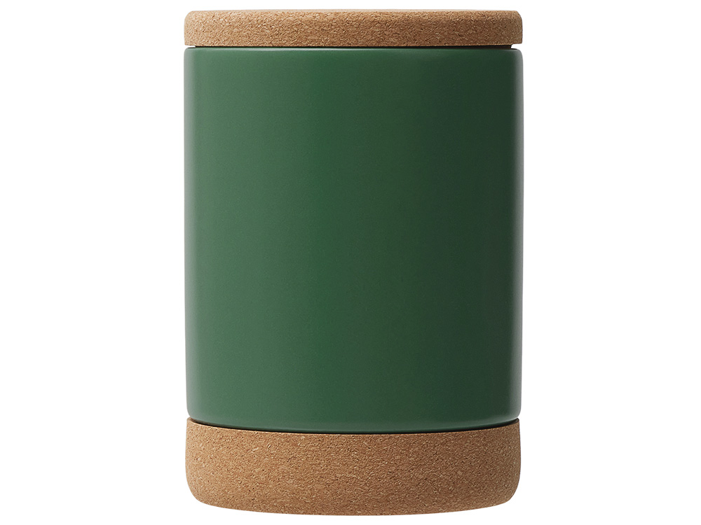 Кружка 450 мл с пробковым дном с крышкой Корк & Бон, глубокий зеленый Кружка 450 мл с пробковым дном с крышкой Корк & Бон, глубокий зеленый