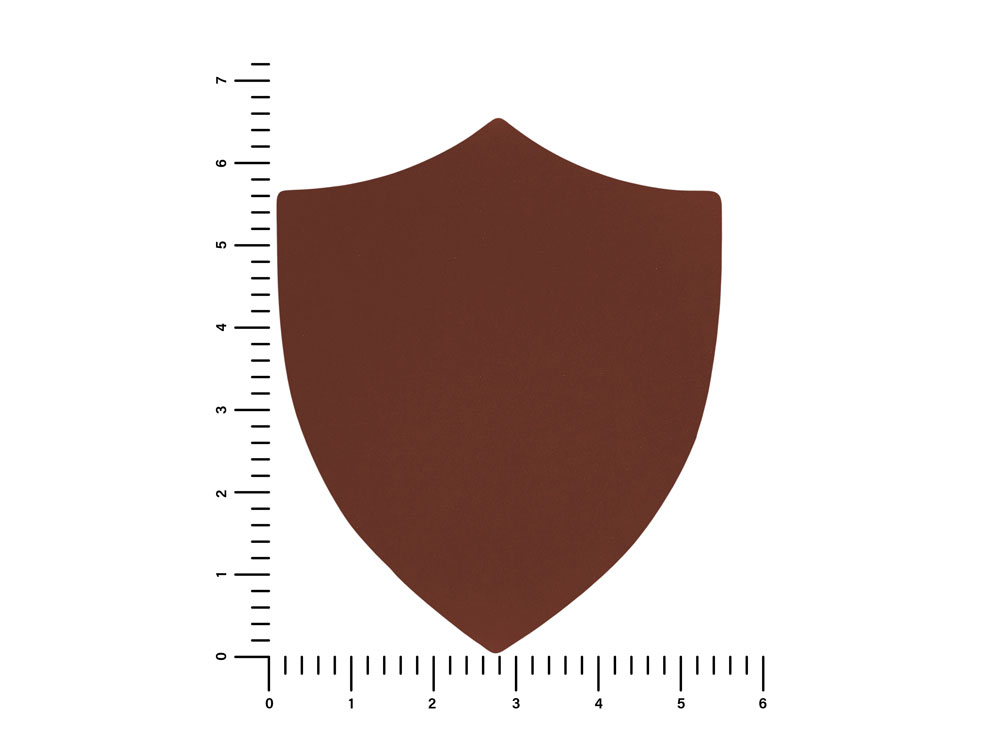 ПАТЧ ЩИТ soft-touch (коричневый ) 6,6 х 5,5 см