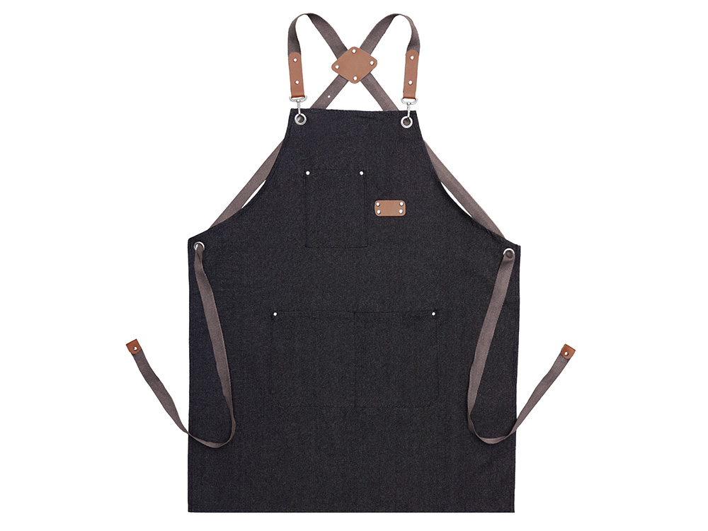 Джинсовый фартук с карманами Fry, черный